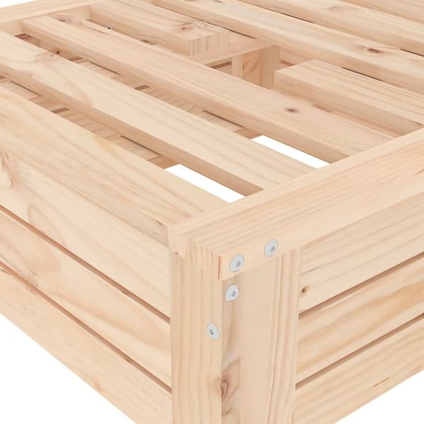 vidaXL Parasollfotdeksel heltre furu