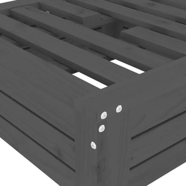 vidaXL Aurinkovarjojalustan suoja harmaa täysi mänty