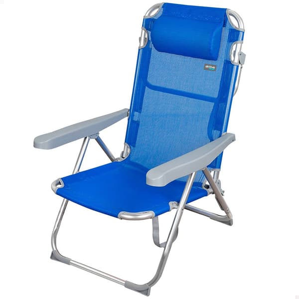 Aktive Høj Strandstol Textile 62x60x90 Cm Blå