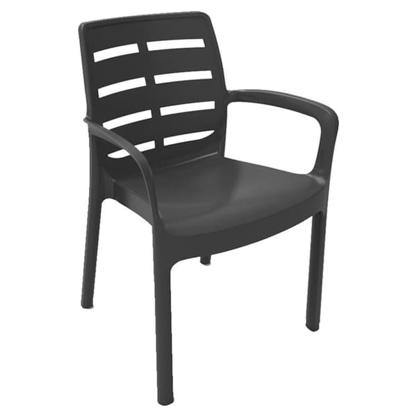Ipae Pro Garden Stabelbar Resin Lænestol Sort