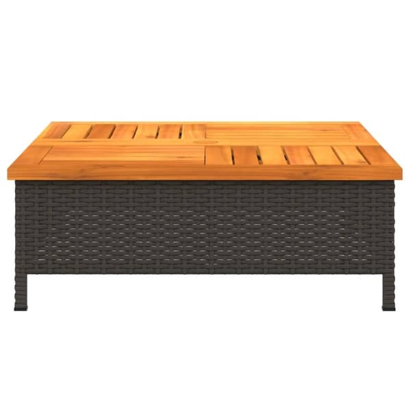 vidaXL Aurinkovarjon jalustasuoja musta 70x70x25 cm PP ja akasiapuu