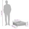 Pikkukuva 7 / 9: vidaXL Aurinkovarjon jalustasuoja musta 70x70x25 cm PP ja akasiapuu