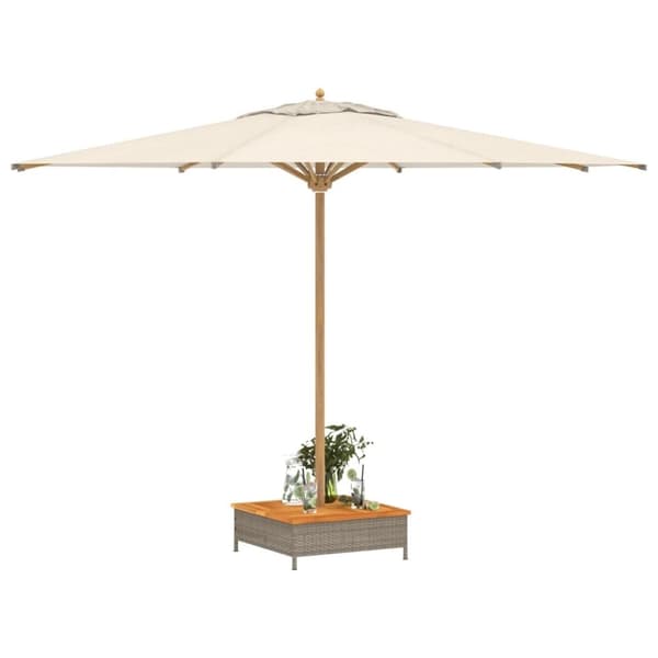 vidaXL Aurinkovarjon jalustasuoja harmaa 70x70x25 cm PR ja akasiapuu