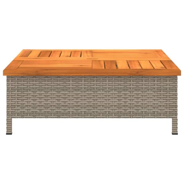 vidaXL Aurinkovarjon jalustasuoja harmaa 70x70x25 cm PR ja akasiapuu