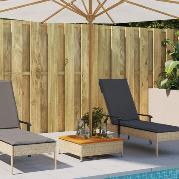 vidaXL Skydd för parasollfot beige 70x70x25cm konstrottning och akacia