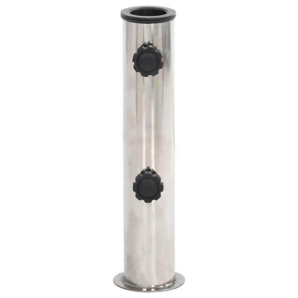vidaXL Parasollfot for Ø38/48 mm stang matt sølv stål