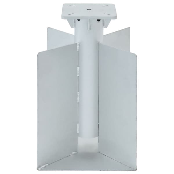 vidaXL nedgravet parasolbase 27,5x27,5x45 cm stål sølvfarvet