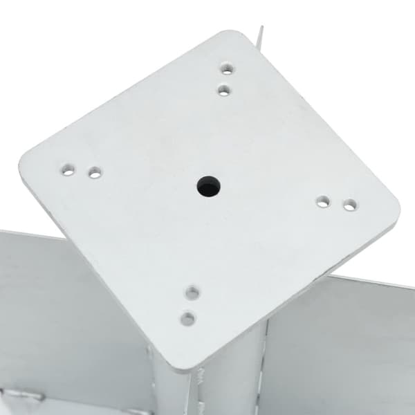 vidaXL nedgravet parasolbase 27,5x27,5x45 cm stål sølvfarvet