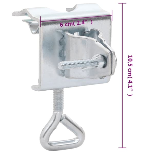 vidaXL Parasollklemmer for balkong 2 stk 32 mm galvanisert stål