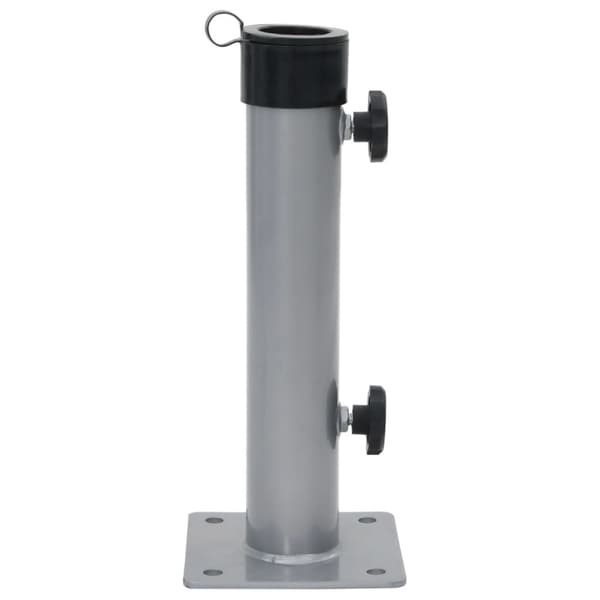 vidaXL Parasollfot för Ø38/48 mm stolpe silver stål