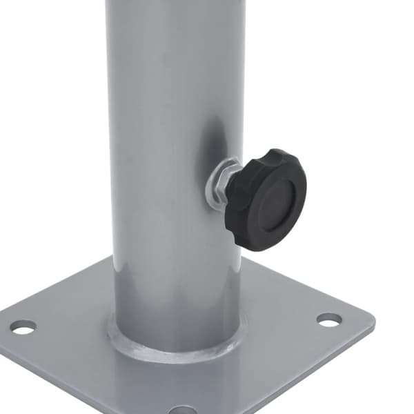 vidaXL Parasollfot för Ø38/48 mm stolpe silver stål