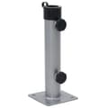 Miniatyrbillede 1 af 7: vidaXL parasolholder til Ø38/48 mm stang stål sølvfarvet