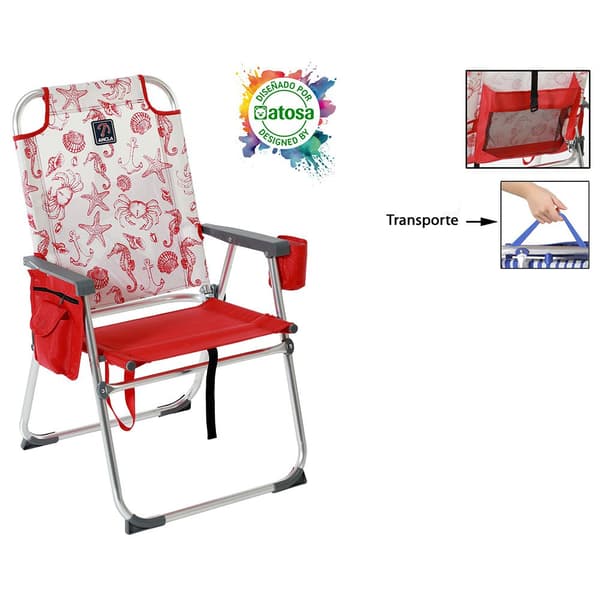 Atosa Strandstol Fixed 87x47x37 Cm Texteline 2x1