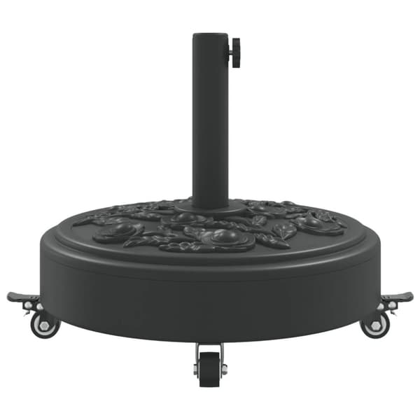 vidaXL Aurinkovarjon jalusta pyörillä Ø38/48 mm tangolle 27 kg pyöreä