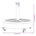 Miniatyrbilde 7 av 8: vidaXL Parasollfot med hjul for Ø38 / 48 mm stenger 27 kg rund