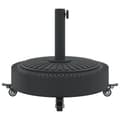 Miniatyrbillede 4 af 8: vidaXL parasolfod med hjul til Ø38/48 mm stænger 27 kg rund