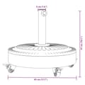 Miniatyrbillede 7 af 8: vidaXL parasolfod med hjul til Ø38/48 mm stænger 27 kg rund