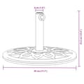 Miniatyrbilde 7 av 8: vidaXL Parasollfot for Ø38 / 48 mm stenger 12 kg rund