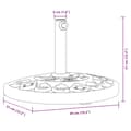 Miniatyrbild 7 av 8: vidaXL Parasollfot för Ø38 / 48 mm stolpar 9 kg halvrund
