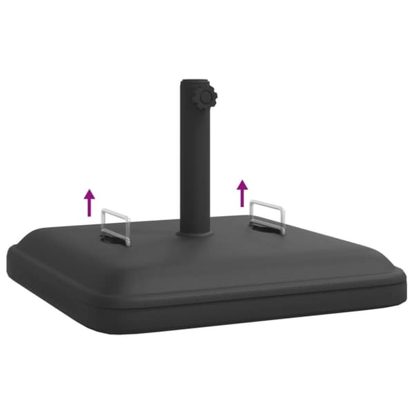 vidaXL Parasollfot med håndtak for Ø38 / 48 mm stenger 27 kg firkantet