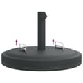 Miniatyrbilde 6 av 9: vidaXL Parasollfot med hjul for Ø38 / 48 mm stenger 25 kg rund
