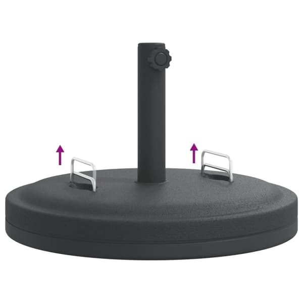 vidaXL Parasollfot med hjul for Ø38 / 48 mm stenger 25 kg rund