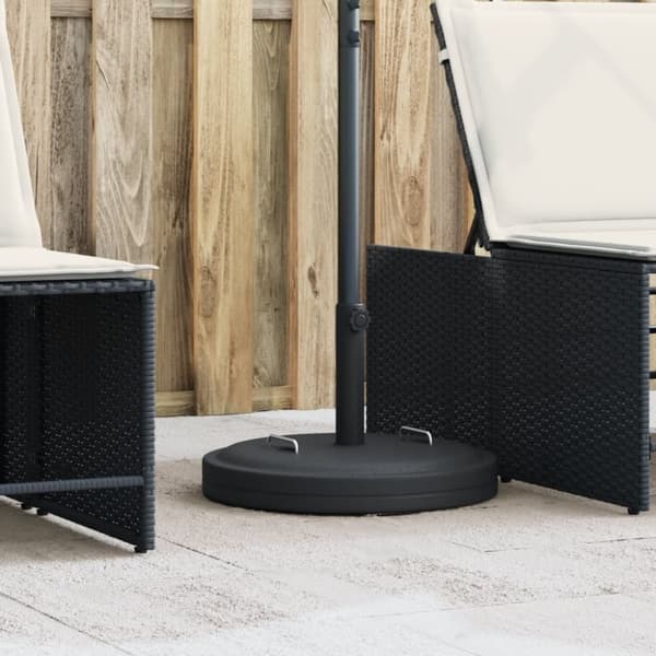 vidaXL Parasollfot med hjul for Ø38 / 48 mm stenger 25 kg rund