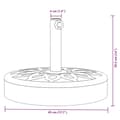 Miniatyrbillede 7 af 8: vidaXL parasolfod til Ø38/48 mm stænger 25 kg rund