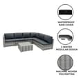 Pikkukuva 11 / 11: Rattan Modular Garden Furniture Set & Storage Box Sofa Sectional Chairs With Cushions Coffee Table Waterproof Lining Chest Gas Lift Lid Wheels Outdoor
