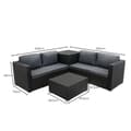 Pikkukuva 5 / 11: Rattan Modular Garden Furniture Set & Storage Box Sofa Sectional Chairs With Cushions Coffee Table Waterproof Lining Chest Gas Lift Lid Wheels Outdoor