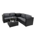 Pikkukuva 2 / 11: Rattan Modular Garden Furniture Set & Storage Box Sofa Sectional Chairs With Cushions Coffee Table Waterproof Lining Chest Gas Lift Lid Wheels Outdoor
