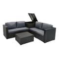 Pikkukuva 1 / 11: Rattan Modular Garden Furniture Set & Storage Box Sofa Sectional Chairs With Cushions Coffee Table Waterproof Lining Chest Gas Lift Lid Wheels Outdoor