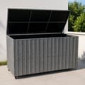 Pikkukuva 4 / 11: Rattan Modular Garden Furniture Set & Storage Box Sofa Sectional Chairs With Cushions Coffee Table Waterproof Lining Chest Gas Lift Lid Wheels Outdoor
