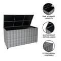 Pikkukuva 11 / 11: Rattan Modular Garden Furniture Set & Storage Box Sofa Sectional Chairs With Cushions Coffee Table Waterproof Lining Chest Gas Lift Lid Wheels Outdoor