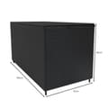 Pikkukuva 6 / 11: Rattan Modular Garden Furniture Set & Storage Box Sofa Sectional Chairs With Cushions Coffee Table Waterproof Lining Chest Gas Lift Lid Wheels Outdoor