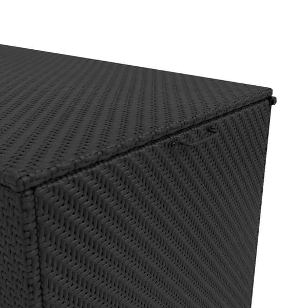 Rattan Modular Garden Furniture Set & Storage Box Sofa Sectional Chairs With Cushions Coffee Table Waterproof Lining Chest Gas Lift Lid Wheels Outdoor
