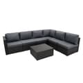 Pikkukuva 2 / 11: Rattan Modular Garden Furniture Set & Storage Box Sofa Sectional Chairs With Cushions Coffee Table Waterproof Lining Chest Gas Lift Lid Wheels Outdoor