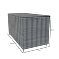 Pikkukuva 6 / 11: Rattan Modular Garden Furniture Set & Storage Box Sofa Sectional Chairs With Cushions Coffee Table Waterproof Lining Chest Gas Lift Lid Wheels Outdoor