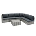 Pikkukuva 2 / 11: Rattan Modular Garden Furniture Set & Storage Box Sofa Sectional Chairs With Cushions Coffee Table Waterproof Lining Chest Gas Lift Lid Wheels Outdoor