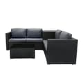 Pikkukuva 2 / 11: Rattan Modular Garden Furniture Set & Storage Box Sofa Sectional Chairs With Cushions Coffee Table Waterproof Lining Chest Gas Lift Lid Wheels Outdoor