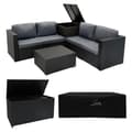 Pikkukuva 1 / 6: Rattan Modular Garden Furniture Set & Storage Box Sofa Sectional Chairs With Cushions Coffee Table Waterproof Lining Chest Gas Lift Lid Wheels Outdoor