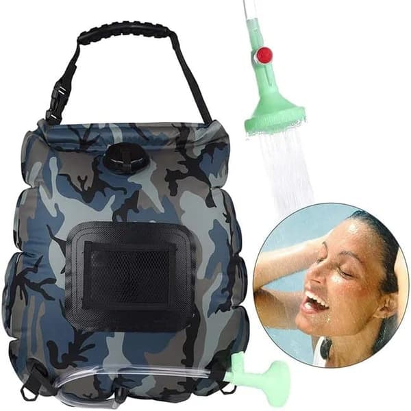 Lollanda 20L Solar Shower Bag - Bærbar med Slange og Dyse til Camping