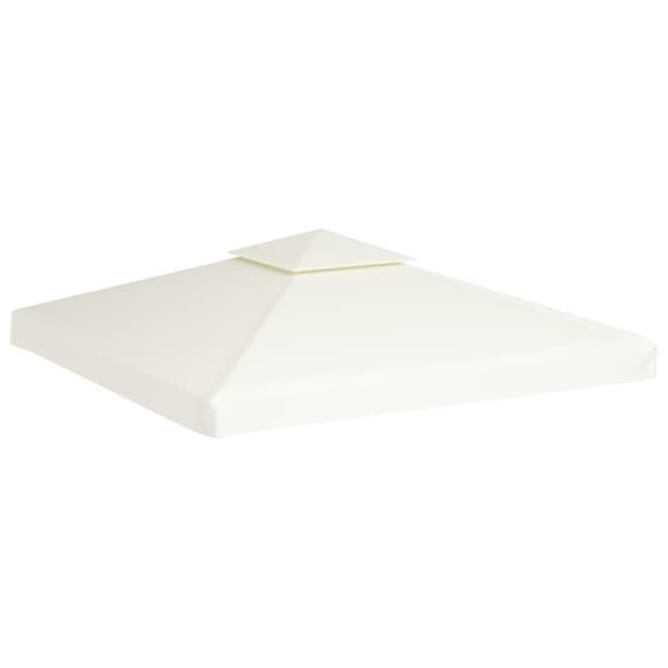 vidaXL Paviljongtak 310 g/m² 3 x 3 m gräddvit