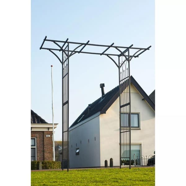 Nature Hagebue metall 114x66x232 cm svart