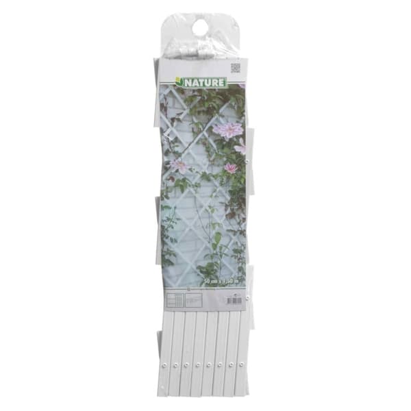 Nature Hageespalier 100x200 cm PVC hvit 6040703