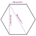 Pikkukuva 11 / 11: vidaXL Kuusikulmainen pop-up juhlateltta 6 seinää Harmaa 3,6x3,1 m