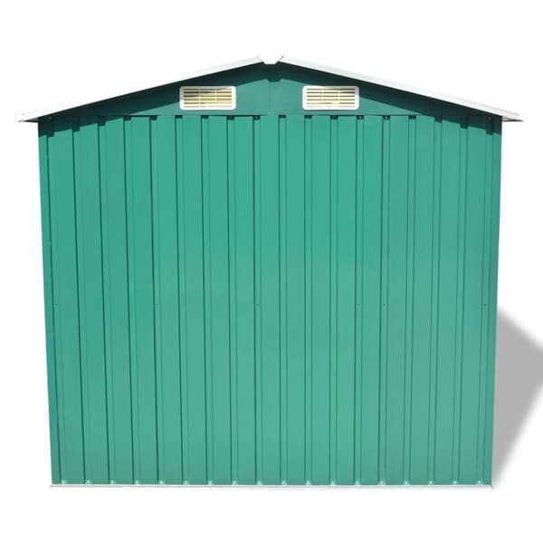 vidaXL opbevaringsskur til haven 204x132x186 cm metal grøn