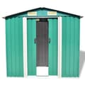 Miniatyrbillede 2 af 8: vidaXL opbevaringsskur til haven 204x132x186 cm metal grøn