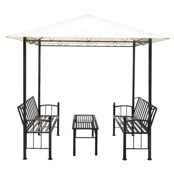vidaXL havepavillon med bord og bænk 2,5x1,5x2,4 m