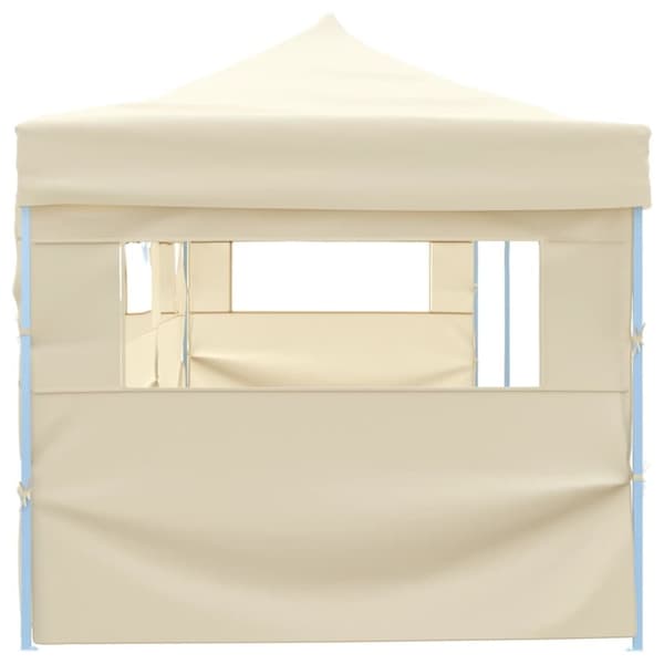 vidaXL foldbart pop up-festtelt med 5 sidevægge 3 x 9 m cremefarvet